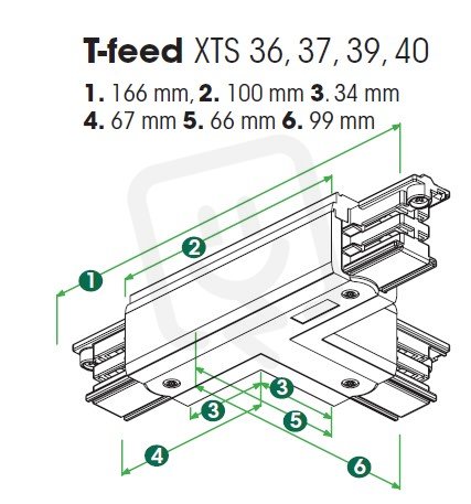 T-konektor šedý - hrana vnější pravý NORDIC ALUMINIUM XTS36-1