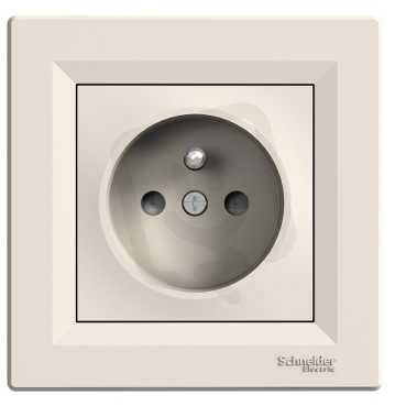 Schneider EPH2800223 Zásuvka 2P+PE, clonky, krémová