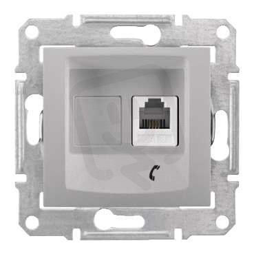 Sedna Zásuvka telefonní 1xRJ11, Aluminium SCHNEIDER SDN4101160