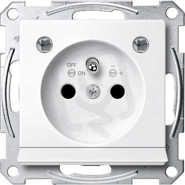 Merten Zásuvka 2P+E 250V s osvětlovacím LED modulem System M Active MTN2504-0325
