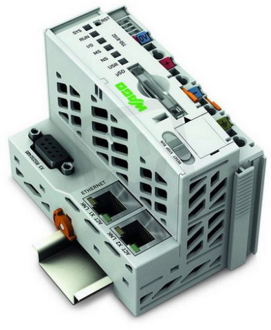 procesorový modul PFC100 2x Ethernet, RS-232/-485 světle šedá WAGO 750-8102