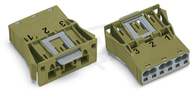 Zástrčka Snap-In 3pól. Kód. B světle zelená WAGO 770-773