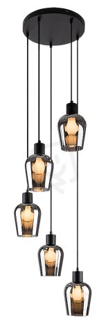 FLORIAN E27 5x 40W IP20 matná černá RABALUX 72272