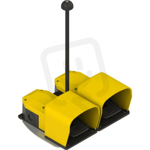 Dvojitý nožní spínač M20x1,5, plast, 1NO+1NC/1NO+1NC, žlutá PIZZATO PC2-148