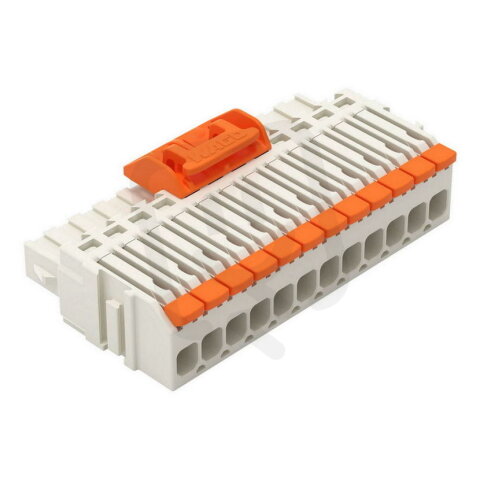 1vodičová pružinová svorkovnice, Páčka, Push-in CAGE CLAMP, Světle šedá