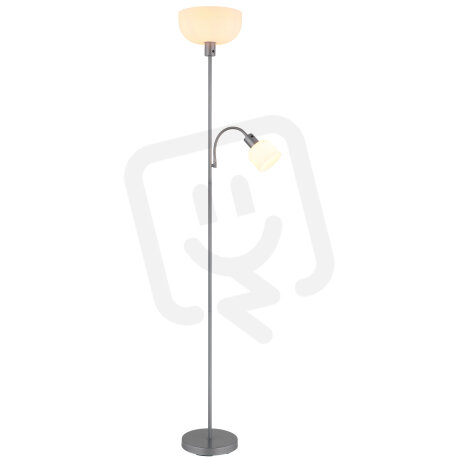 Stojací lampa HINTON stříbro 2x60/40W E27 IP20 GLOBO 59947