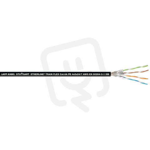Ethernetový kabel ETHERLINE TRAIN FLEX Cat.6A 4x2x24/7 PE LAPP 2170908