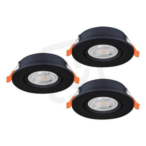 Vestavné svítidlo BARRANCO 3XLED-CCT d90 13,5W IP20 černá EGLO 902265