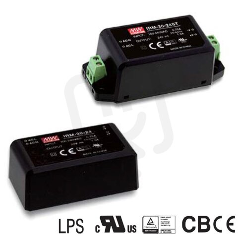 Miniaturní spínaný zdroj 30W 15V 2000mA MEAN WELL IRM-30-15ST