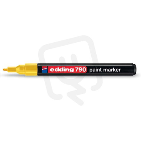 Permanentní pero, lakový popisovač s kulatým hrotem 2-4mm EDDING 790 žlutá
