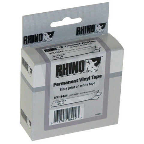 S0718620 18445 DYMO páska RHINOVinylová šíře 19mm,černý tisk/bílý podklad