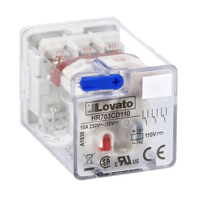 Lovato HR703CD110 Průmyslové relé 11 pinů 3 zap/vyp 10A 110VDC+LED