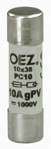 PC10 2A gPV Pojistková vložka DC 1000V vel.10x38 pro fotovoltaiku OEZ:41235