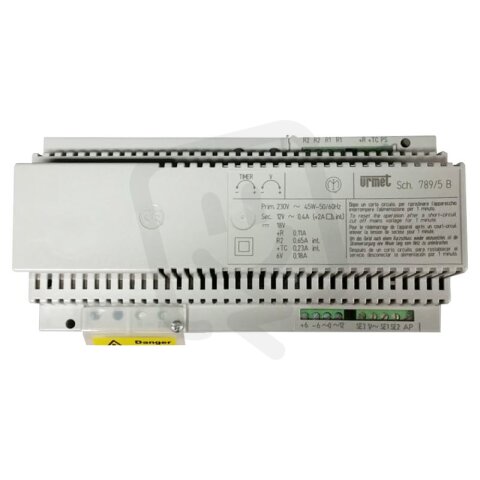 Zdroj pro domovní videotelefony, 230V, 38VA, 10 DIN modulů URMET 789/5B