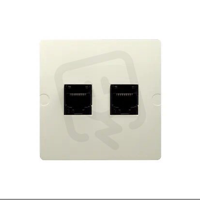Telefonní zásuvka RJ11 + počítačová zásuvka RJ45 kat. 5e, béžová BMF5T.02/12