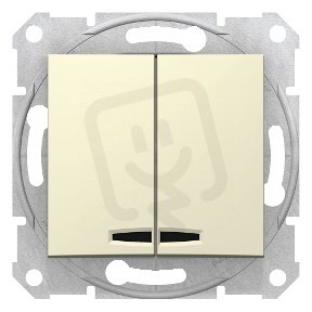 Sedna Přepínač sériový s orientační kontrolkou ř.5So Beige SCHNEIDER SDN0300347