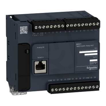 Schneider TM221C24R PLC Modicon M221,100-240VAC,14DI,10DQ(relé)