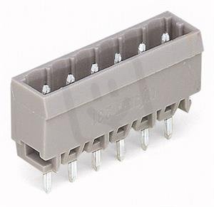 Konektor s pájecími piny THT, pájecí kontakt 1,0x1,0 mm, rovné, šedá 12pól.