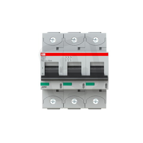 S803S-UCB10 jistič char. B 3P 10A 750V DC Icu 50kA ABB 2CCS863001R1105