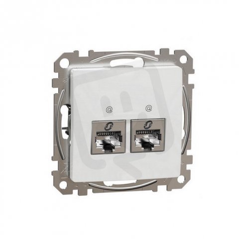 Sedna D/E Datová zásuvka 2xRJ45 kat. 6 STP, Bílá SCHNEIDER SDD111462S