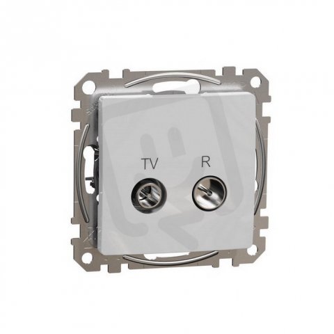 Sedna D/E TV SAT zásuvka koncová 4dB, Aluminium SCHNEIDER SDD113471S