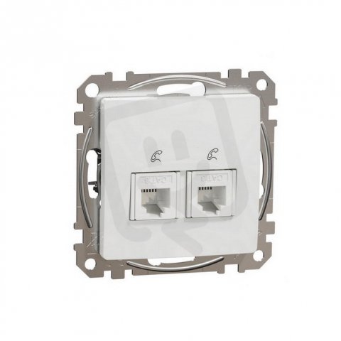 Sedna D/E Telefonní zásuvka 2xRJ11, Bílá SCHNEIDER SDD111492