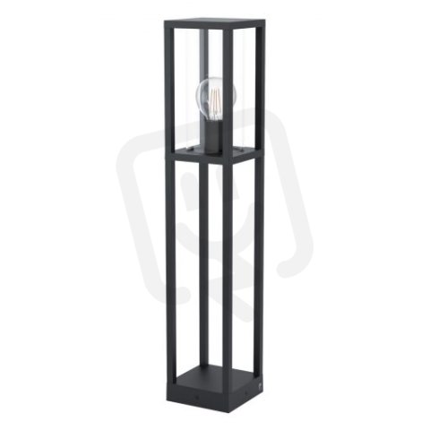 Venkovní stojací svítidlo CASCINETTA 1xE27 černá/čirá 40W IP44 EGLO 98715