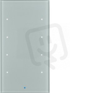 Senzor skleněný 4-násobný komforní 8-30V= TS Sensor sklo alu BERKER 75144034
