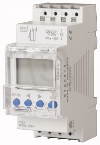Eaton 167380 Spínací hodiny digitální, 2-kanál, týdenní, 2-přep.kont TSDW2CO