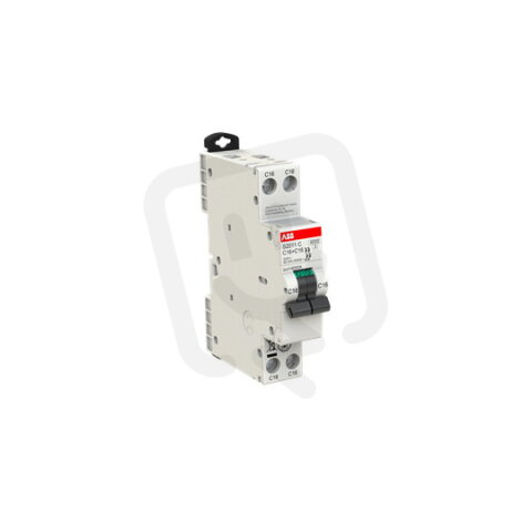 S2011C-C10 1P+1P fázový jistič 1mod 10A char. C 6kA ABB 2CDS251281R0104