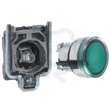 Schneider XB4BW33B1 Ovládač stiskací prosvětlený, zelený