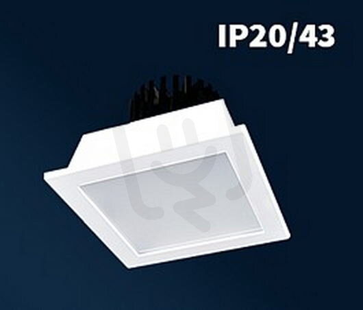 Vestavné svítidlo BANDOG-SQUARE235-LED-800-4K, IP43/20 VYRTYCH 051574