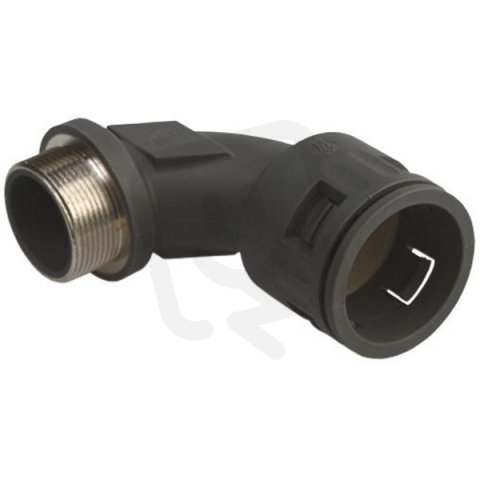 Hadicová spojka úhlová, 90°, černá, pro průměr 21,2mm, M25 AGRO 5105.021.225