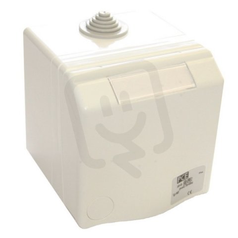 zásuvka nástěnná designová, 3P, 16A/230V, CZ standard, IP44, bílá PCE PC-863108v