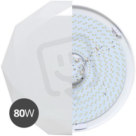 LED svítidlo nástěnné 80cm, 80W, dálk.ovl.,7300lm, bílé ECOLITE WZSD-80/80W/LED
