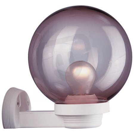 Nástěnné svítidlo Globes 200 nástěnník bílá s kouřovým difuzorem 60W IP43 E27