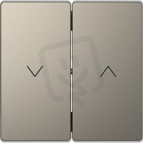 Kryt Merten D-Life pro žaluziový spínač/tlačítko kov Nikl SCHNEIDER MTN3855-6050