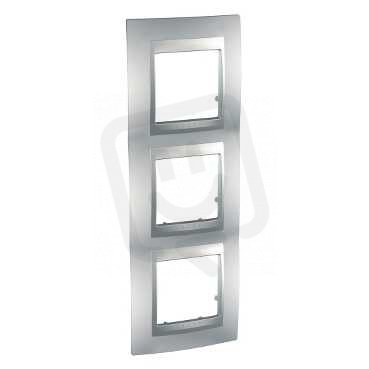 Unica Top Krycí rámeček trojnásobný vertikální, Aluminium SCHNEIDER MGU6.006V.30