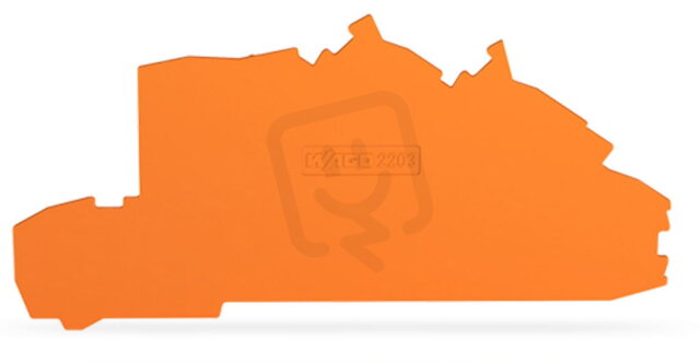 Koncová bočnice a separátor, Tloušťka 0,8 mm, Oranžová WAGO 2203-7692
