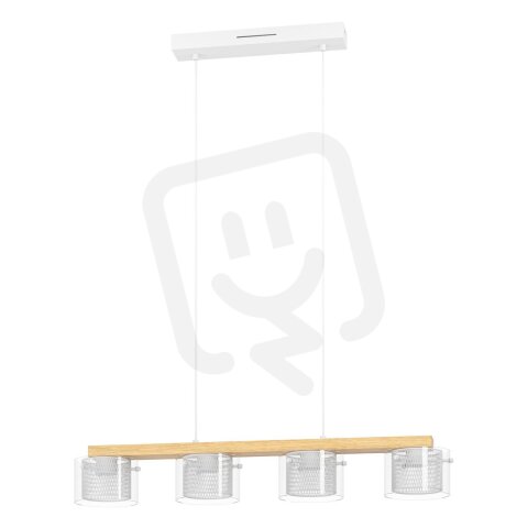 Závěsné svítidlo PORTICO-Z LED-RGB/CCT bílá/dřevo 4X3,7W EGLO 900881