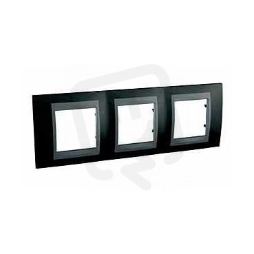 Unica Top Krycí rámeček trojnásobný Rhodium Black/Grafit SCHNEIDER MGU66.006.293