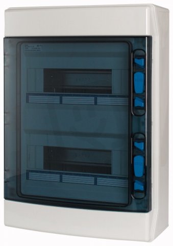 Eaton 174198 Rozvodnice NA omítku IP65,průhledné dveře,2řady,24modulů