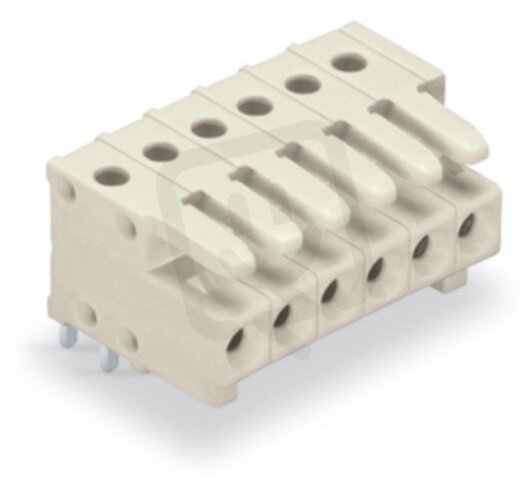 Pružinová svorkovnice THT úhlová 3,5 mm šedá 20pól. WAGO 734-550