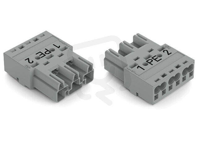 Zástrčka 3pól. Kód. B šedá WAGO 770-253/062-000