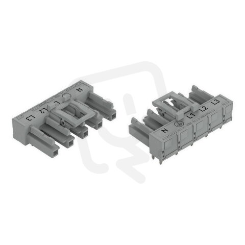 Zásuvka na desky plošných spojů, úhlové, 5pól., šedá