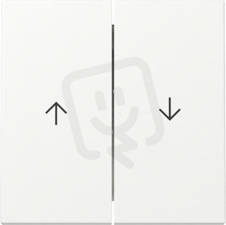 Dvojitá kolébka, symbol šipky System 55 čistě bílá m GIRA 329427