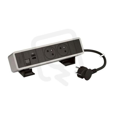 ONDESK 2X2PT USB AC RJ45 C6 FT ČER/HLI