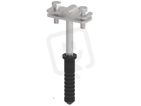 Držák vedení s hmoždinkou L100, drát 8/10mm, hmoždinka 60mm, inox V2A 311113
