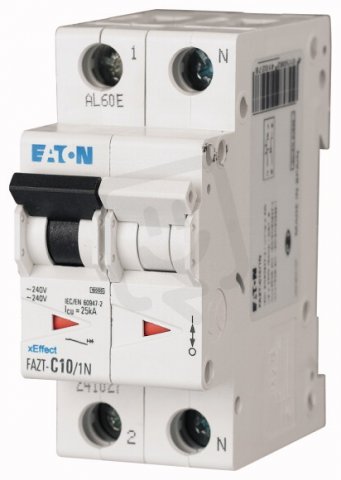FAZT-D16/1N Jistič FAZT char D 1+N-pólový 20kA (ČSN EN 60947-2) 16A Eaton 241059