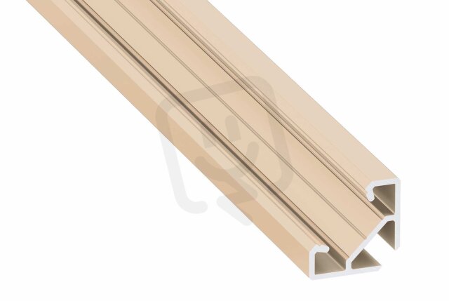 Rohový hliníkový profil AL-PROFIL AJAR LIGHT IVORY LACQUERED 1M GXLP1108